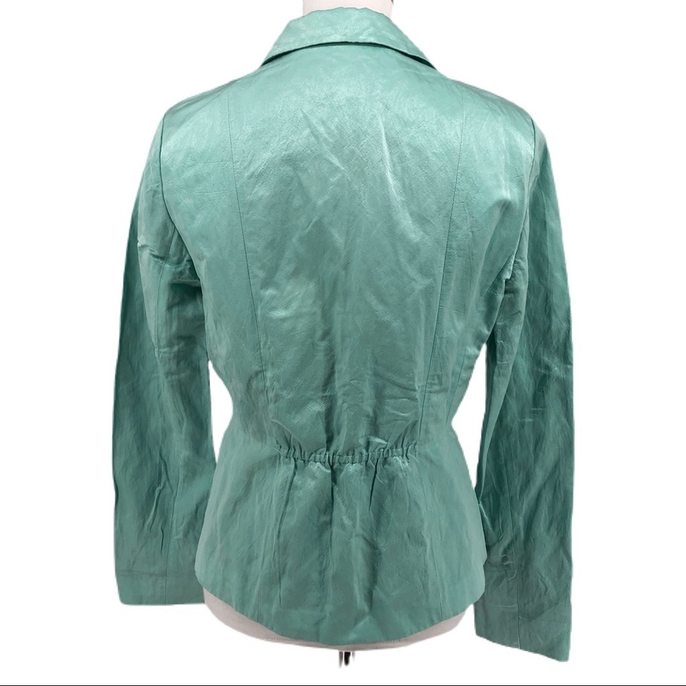 Lafayette 148 New York Blue/Green 3/4 Sleeve Blazer - Picture 7 of 11
